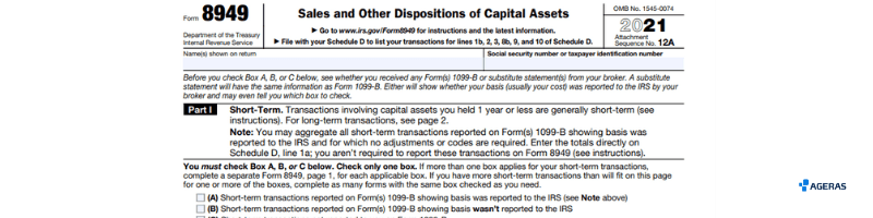 Schedule D: Capital Gains and Losses | Ultimate Guide | Ageras | Ageras
